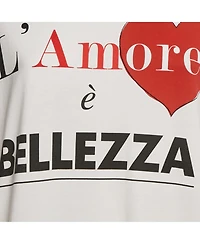 Pre-Owned Dolce & Gabbana Women's White Bellezza Print Jersey Sleeveless T-Shirt