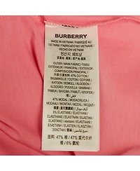 Pre-Owned Burberry Women's Pink Logo Print Cotton And Modal Crew Neck T-Shirt