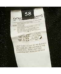 Pre-Owned Dolce & Gabbana Men's Black Cotton Logo Plaque Sweatpants