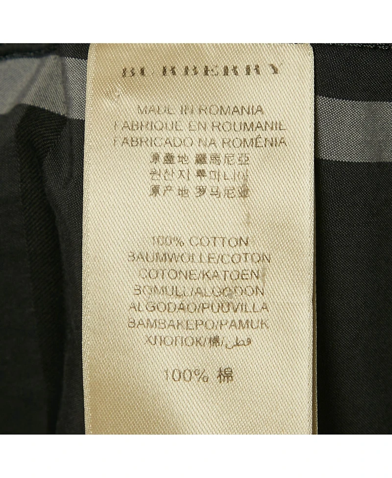 Pre-Owned Burberry Women's Monochrome Checkered Cotton Shirt