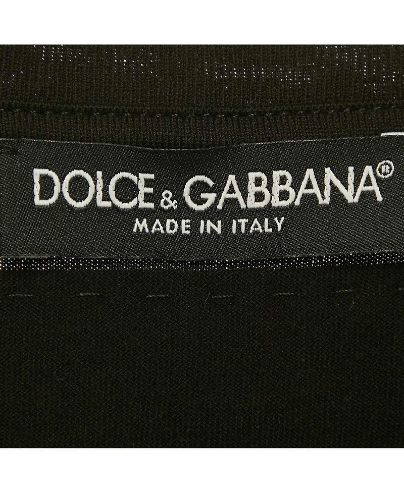 Pre-Owned Dolce & Gabbana Women's Black D& G Heart Print Cotton T-Shirt