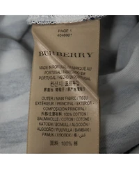 Pre-Owned Burberry Women's Blue Graphic Stripe Print Cotton Boat Neck T-Shirt