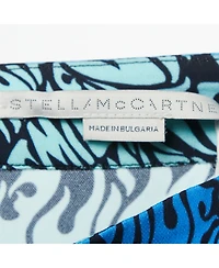 Pre-Owned Stella Mccartney Women's Blue Printed Crepe Midi Skirt