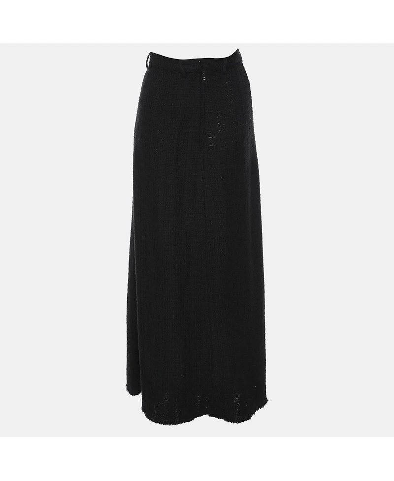 Pre-Owned Dolce & Gabbana Women's Black Tweed Maxi Skirt