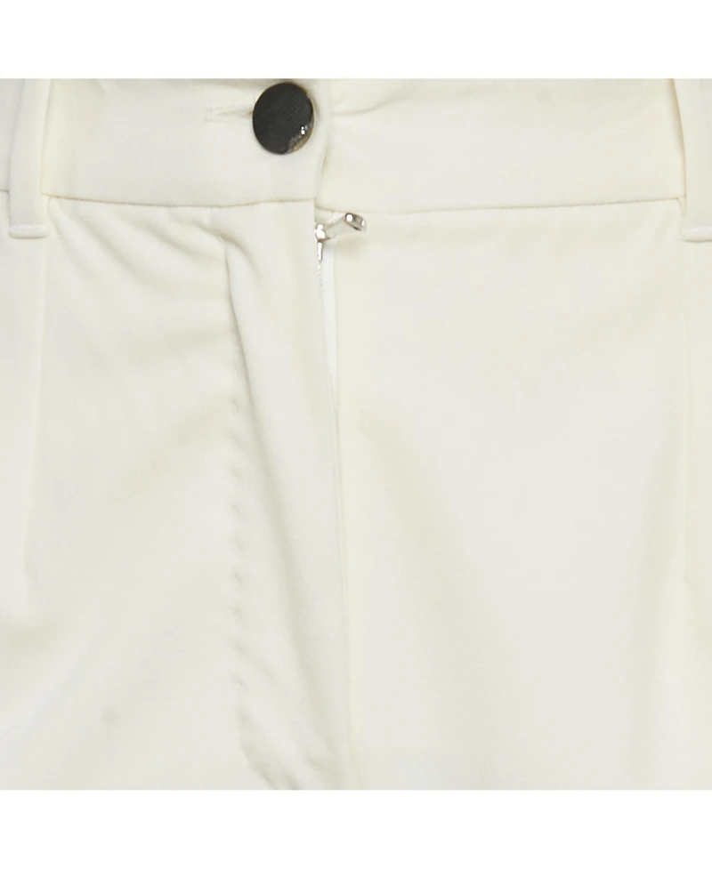 Pre-Owned Dolce & Gabbana Women's Cream Crepe Trousers