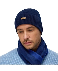 Bellemere New York Men's Unisex Ribbed Lambswool Beanie