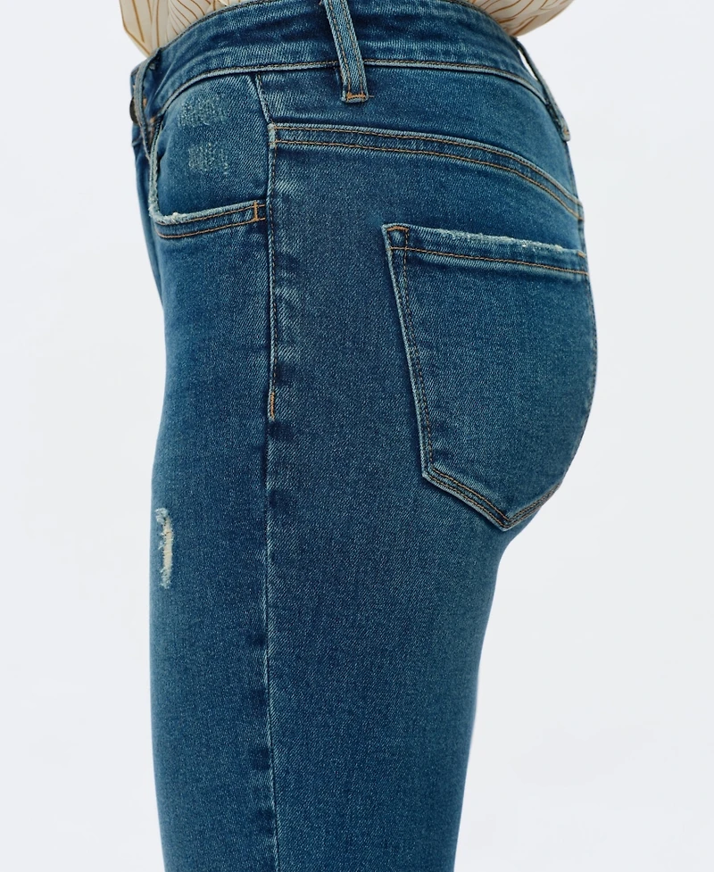 Bayeas Women's High-Rise Cropped Flare Stretch Denim Jeans