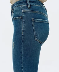 Bayeas Women's High-Rise Cropped Flare Stretch Denim Jeans