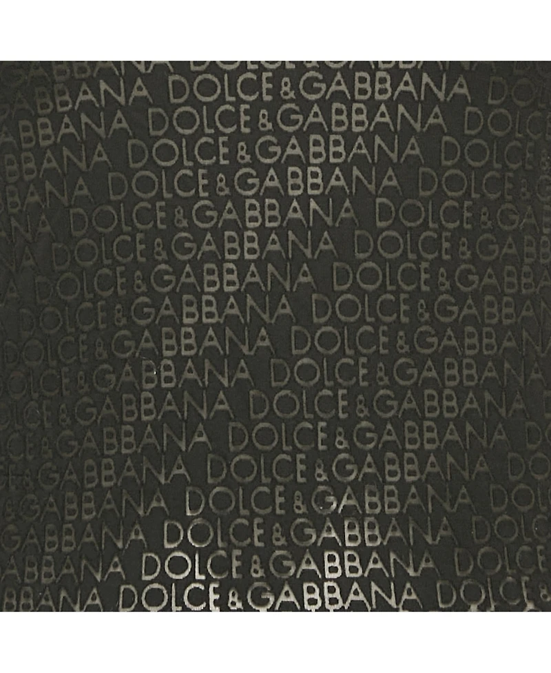 Pre-Owned Dolce & Gabbana Women's Black And Beige Dice Key Printed Silk Short Sleeve Top