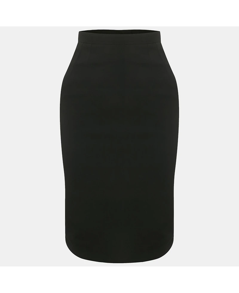 Pre-Owned Dolce & Gabbana Women's Black Crepe Pencil Skirt