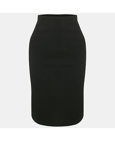 Pre-Owned Dolce & Gabbana Women's Black Crepe Pencil Skirt