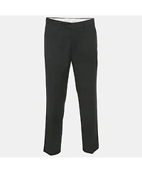 Pre-Owned Balmain Men's Black Cotton Formal Trousers