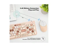 risokeys Wireless Keyboard and Mouse Combo, 2.4GHz Wireless Keyboard Mouse for Computer, Desktop, Laptop