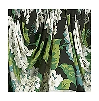 Rlf Home Hydrangea Empire Valance Navy 2-Scoop. 54"W X 25"L For windows up to 48"W