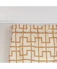 Rlf Home 100% Cotton High Quality Torres Tailored Window Valance with 1.5" Rod Pocket 50" W X 12" L Cream