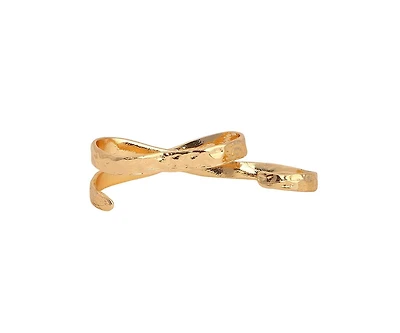 Sohi Women's The Dented Three Finger Ring