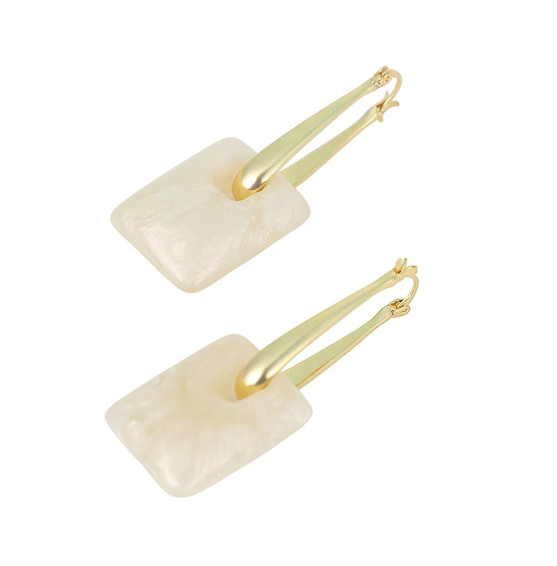Women's The Puffer-Glaze Hoop Earrings - California Gold