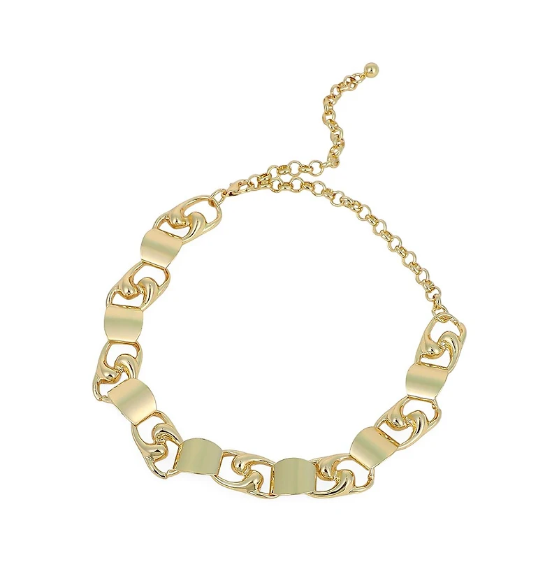 Women's The SwirlBlock-Link Chain Necklace - California Gold