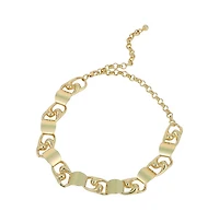 Women's The SwirlBlock-Link Chain Necklace - California Gold