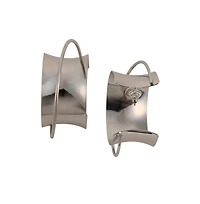 Women's The Chunky-Orbiter Half-Hoop Earrings - Metallic Silver