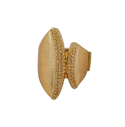 Women's The Overlap-Conchiglia Statement Ring - Antique Gold