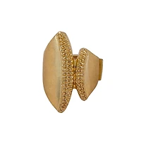 Women's The Overlap-Conchiglia Statement Ring - Antique Gold