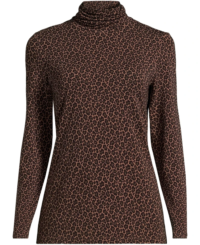 Lands' End Lightweight Jersey Long Sleeve Turtleneck