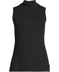 Lands' End Women's Sleeveless Polished Essentials Mock Neck Top