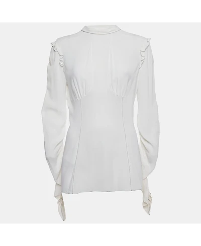 Pre-Owned Dolce & Gabbana Women's Chiffon Ruffled Blouse