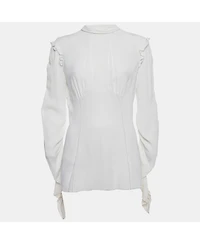 Pre-Owned Dolce & Gabbana Women's Chiffon Ruffled Blouse