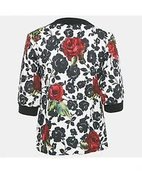 Pre-Owned Dolce & Gabbana Women's Rose Print Jacquard Jumper