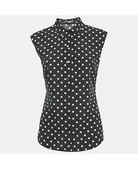 Pre-Owned Dolce & Gabbana Women's Polka Dots Chiffon Sleeveless Shirt