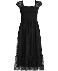 Lands' End Women's Flocked Chiffon Midi Dress