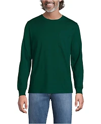 Lands' End Men's Super-t Long Sleeve T-Shirt with Pocket