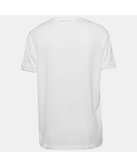 Pre-Owned Dolce & Gabbana Men's Logo Plaque Jersey Crew Neck T-Shirt