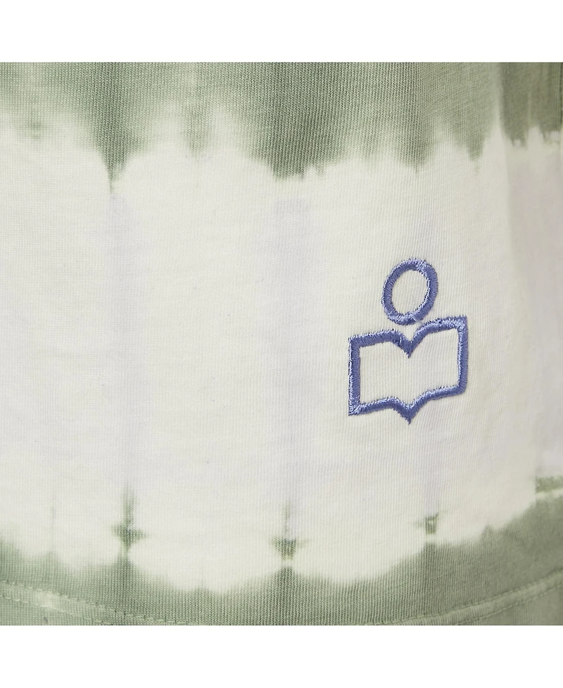 Pre-Owned Isabel Marant Women's Etoile White/green Tie-Dye Cotton Dena T-Shirt