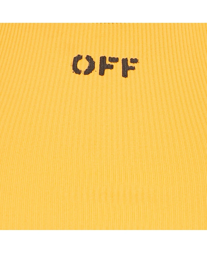 Pre-Owned Off-White Women's Basic Lux Rowing Crop Tank Top