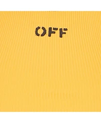 Pre-Owned Off-White Women's Basic Lux Rowing Crop Tank Top