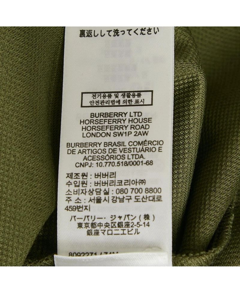 Pre-Owned Burberry Men's Pique Cotton Polo T-Shirt