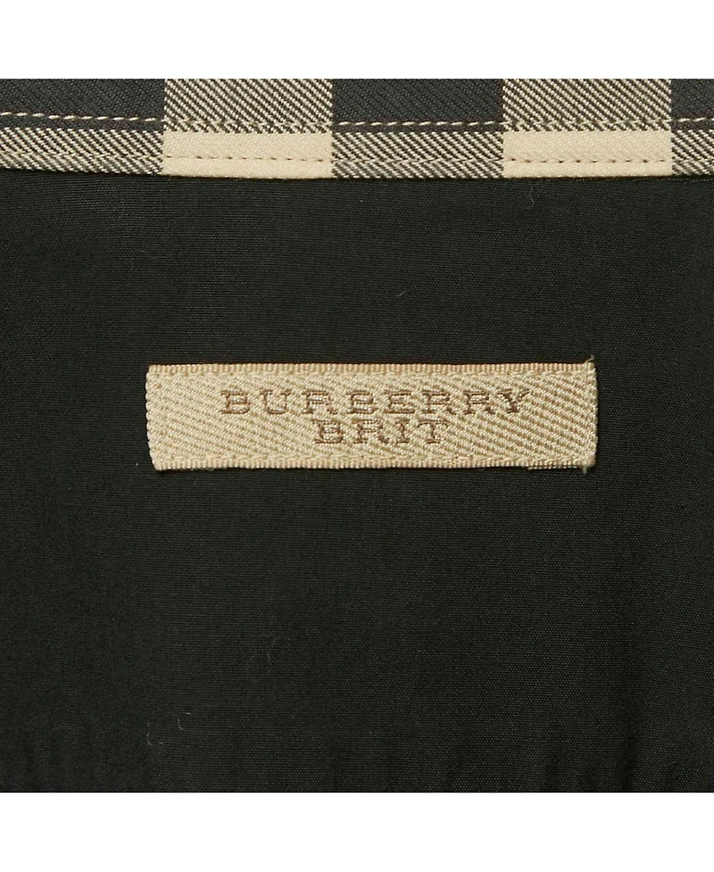 Pre-Owned Burberry Men's Black Cotton Long Sleeve Shirt
