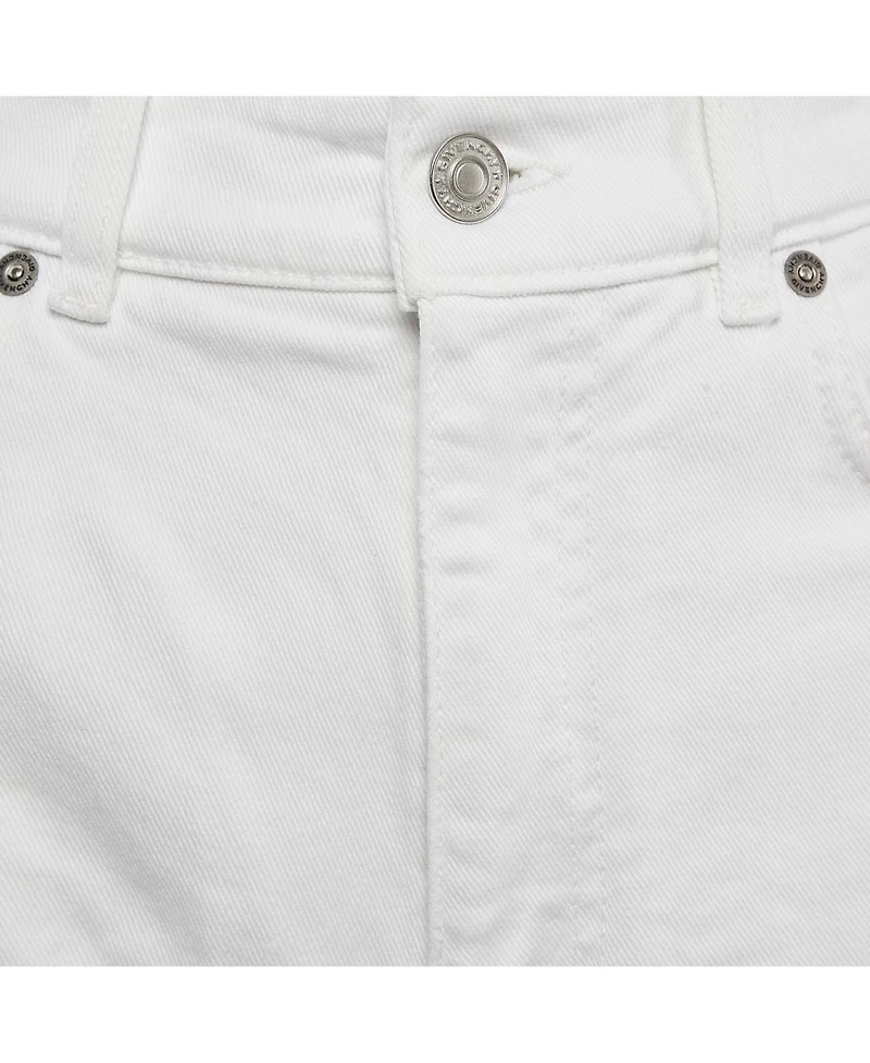 Pre-Owned Givenchy Women's White Denim Distress Pocket Detail Shorts