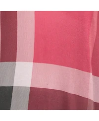 Pre-Owned Burberry Women's Brit Pink Plaid Modal Jersey Top