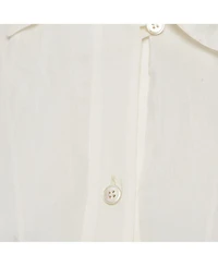 Pre-Owned Stella Mccartney Women's White Embroidered Cambric Cotton Blend Button Front Blouse