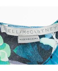 Pre-Owned Stella Mccartney Women's Blue Floral Print Silk Blouse