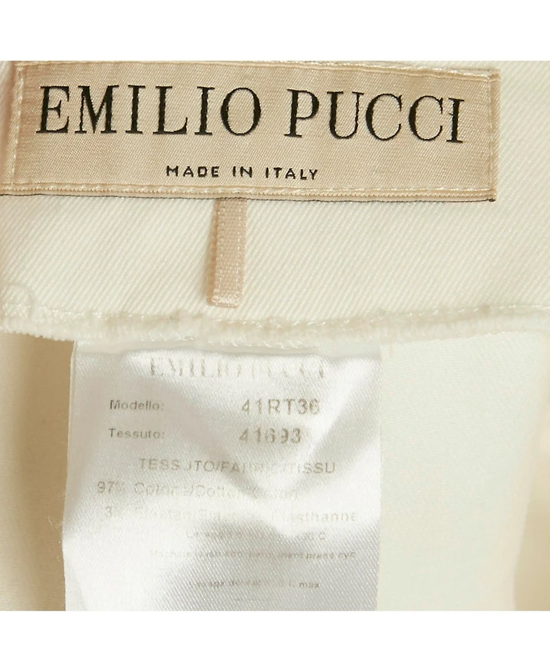 Pre-Owned Emilio Pucci Women's Cotton Gabardine Trousers