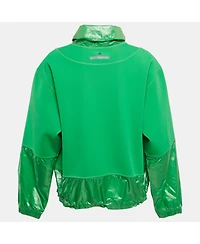 Pre-Owned Stella Mccartney Women's Black Studded Logo Cotton Knit Oversized Sweatshirt