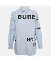 Pre-Owned Burberry Women's Horseferry Cotton Button Front Shirt