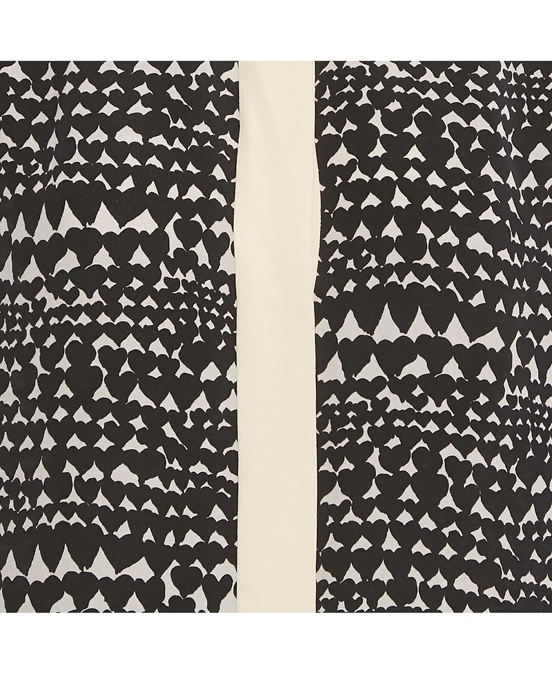 Pre-Owned Stella Mccartney Women's Monochrome Heart Print Silk Full Sleeves Blouse