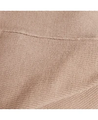 Pre-Owned Brunello Cucinelli Women's Beige Rib Knit Sleeveless Monili Bead Detail Cardigan