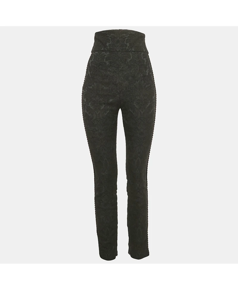 Pre-Owned Dolce & Gabbana Women's Side Trim Jacquard Trousers